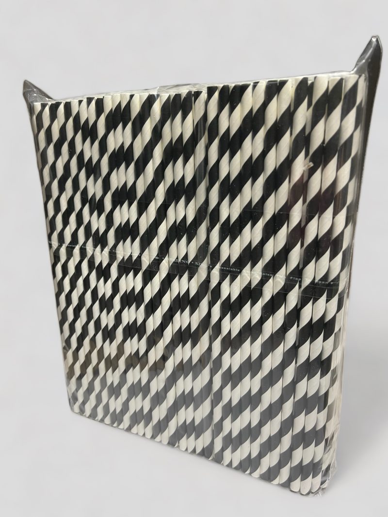 Papír szívószál (6mmx25cm) (250db/cs)