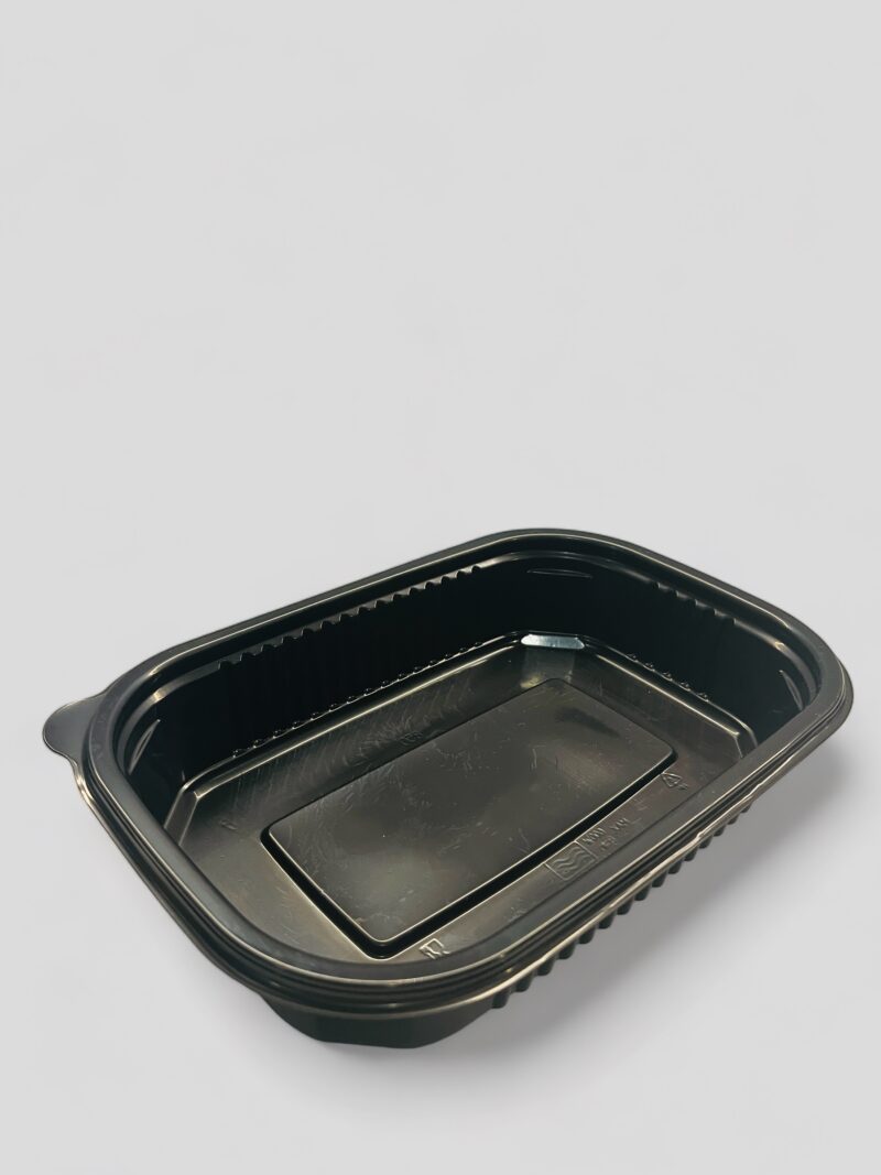 Ovál fekete doboz műanyag alj PP 850 ml (50 db/cs ; 600 db/#)